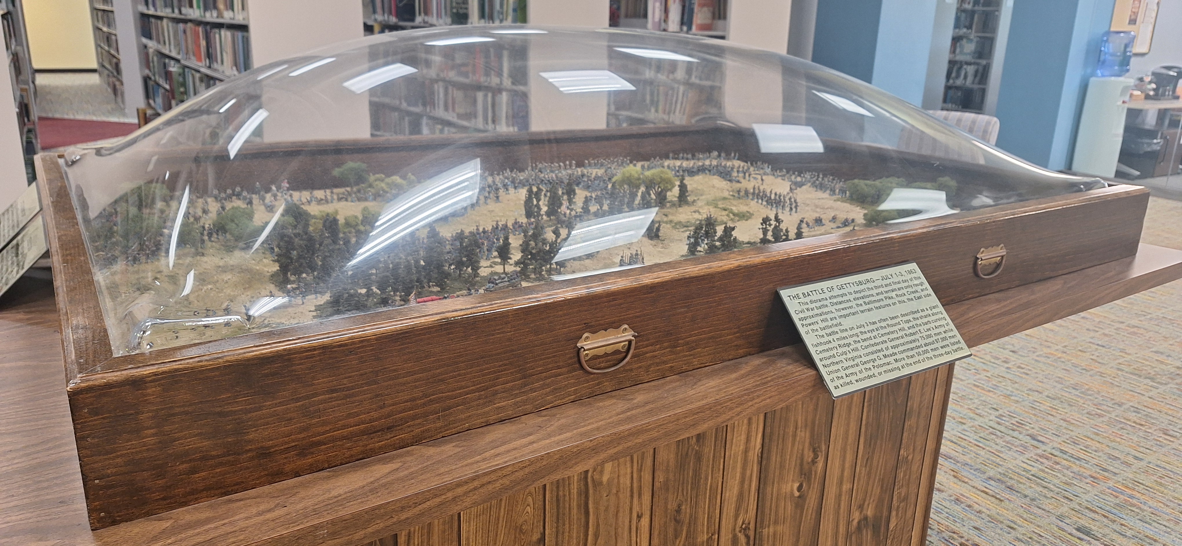 The Battle of Gettysburg diorama at Maxwell Library